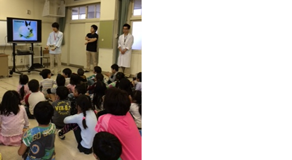 白水小学校1年生 動物ふれあい教室