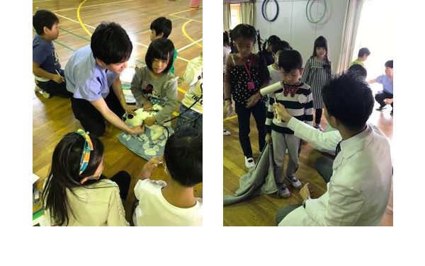 大手小学校１年生「動物ふれあい教室」開催